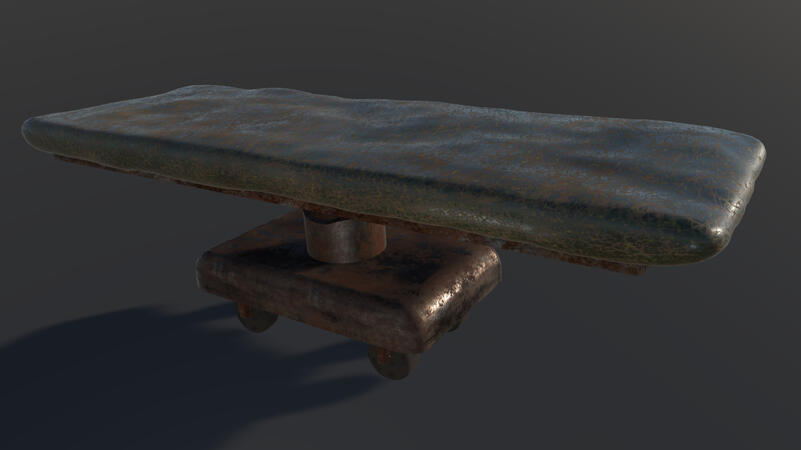 Rusty Horror Operating Table – 3D Asset